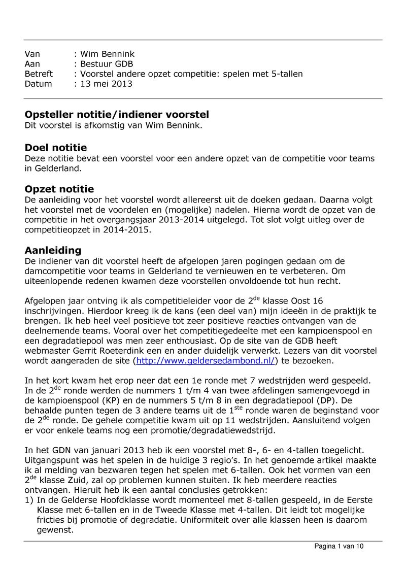 Bijlage 05 - Voorstel Wim Bennink Andere opzet Competitie.pdf (pagina 1)